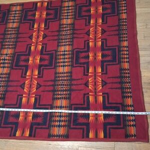 Pendleton Red and Orange Geometric Blanket